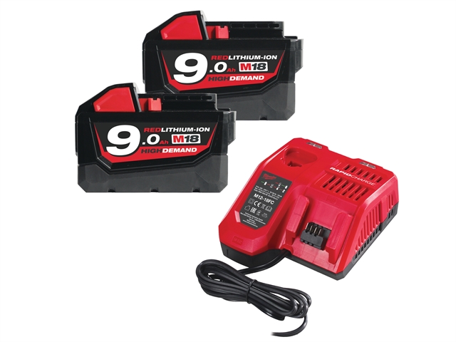 Milwaukee M18NRG-902 Energy Pack 18 Volt 2 x 9.0Ah Li-Ion