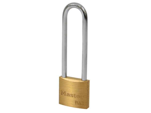 Master Lock V Line Brass 30mm Padlock - 64mm Shackle Keyed Alike 213