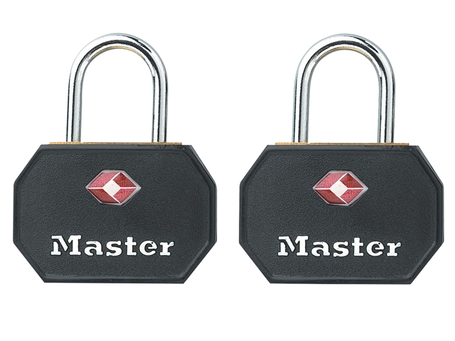 Master Lock Aluminium 30mm Padlocks Black ABS Cover x 2 -Keyed Alike