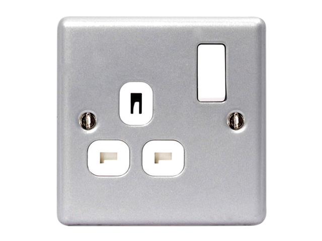 Masterplug Metal Clad Switched Socket 1-Gang 13A