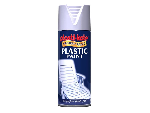 Plasti-kote Plastic Paint Spray White Gloss 400ml