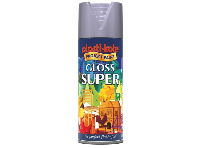 Plasti-kote Super Gloss Spray Aluminium 400ml