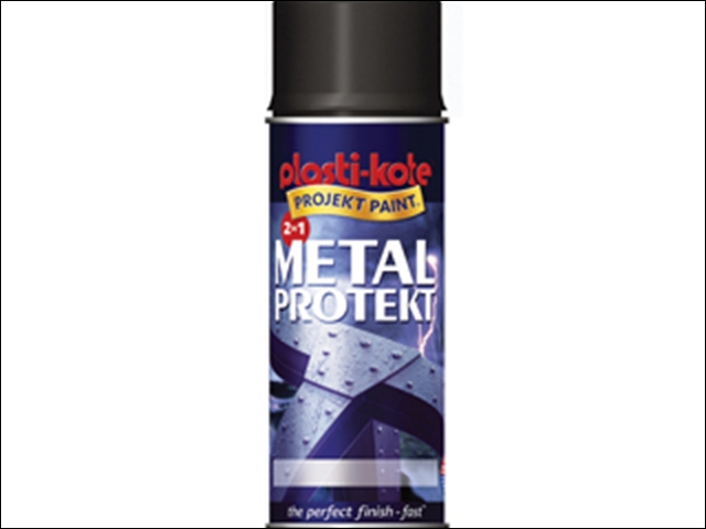 Plasti-kote Metal Protekt Spray Gloss Black 400ml