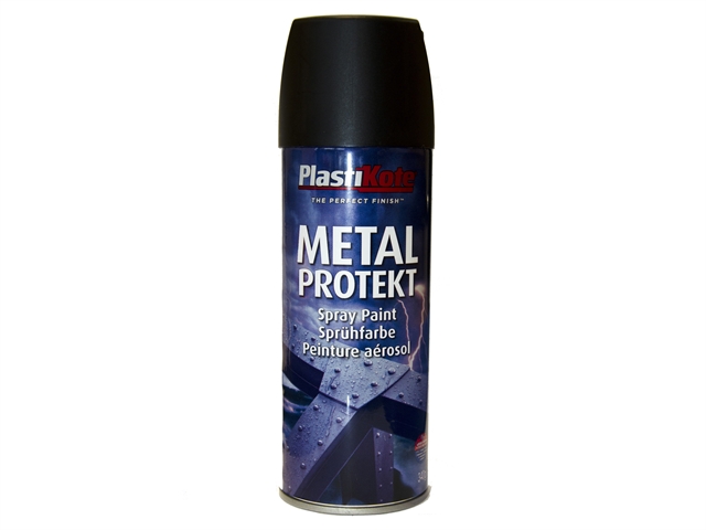 Plasti-kote Metal Protekt Spray Matt Black 400ml