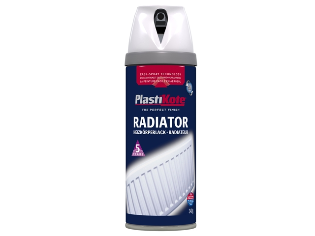 Plasti-kote Radiator Twist & Spray Gloss White 400ml