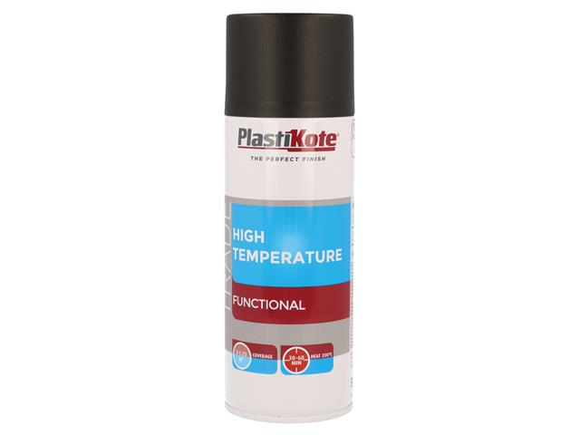 PlastiKote Trade High Temperature Spray Paint Black 400ml