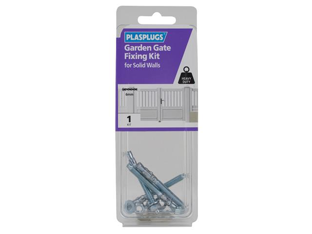 Plasplugs Garden Gate Fixing Kit for Solid Walls