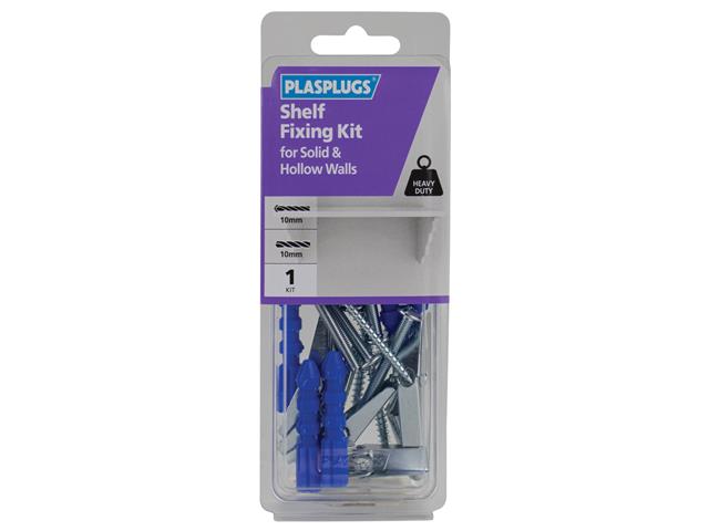 Plasplugs Shelf Fixing Kit for Solid & Hollow Walls