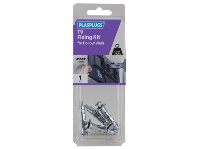 Plasplugs TV Fixing Kit for Solid Walls