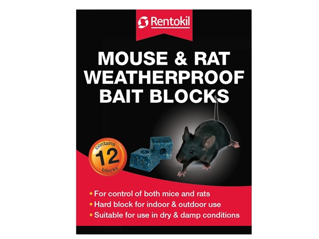 Rentokil Mouse & Rat Weatherproof Bait Blocks (12)