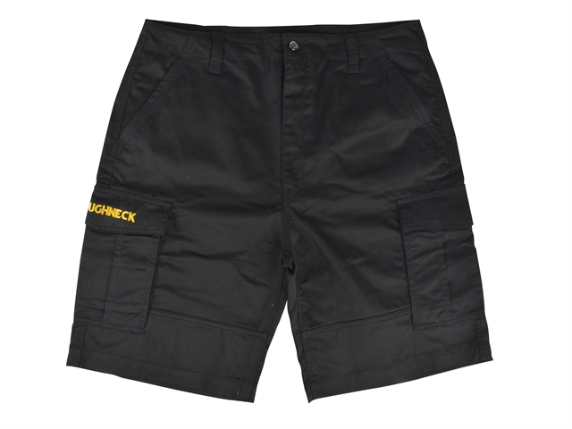 Roughneck Clothing Work Shorts Black Waist 34in