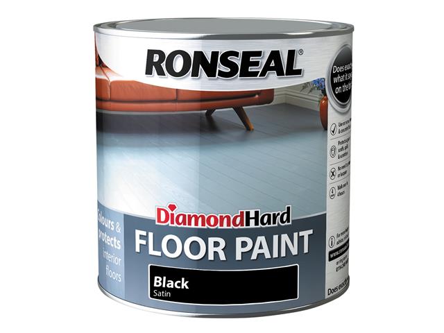 Ronseal Diamond Hard Floor Paint Black 2.5 Litre