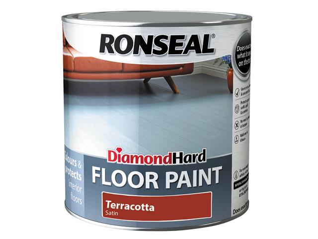 Ronseal Diamond Hard Floor Paint Terracotta 2.5 Litre