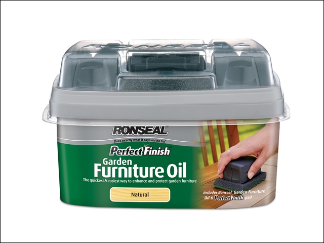 Ronseal Perfect Finish Hardwood Garden Furniture Oil Natural 750ml