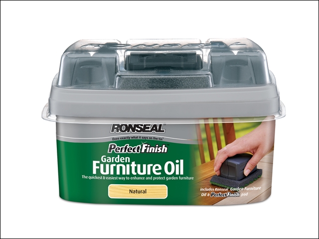 Ronseal Perfect Finish Hardwood Garden Furniture Oil Teak 750ml
