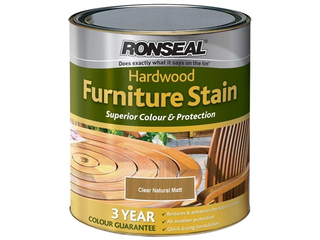 Ronseal Hardwood Furniture Stain Natural Matt 750ml