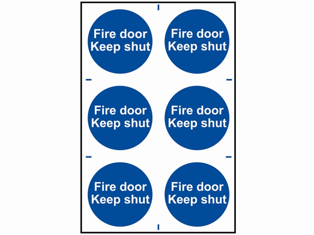 Scan Fire Door Keep Shut - PVC 200 x 300mm