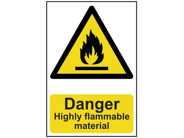 Scan Danger Highly Flammable Material - PVC 200 x 300mm