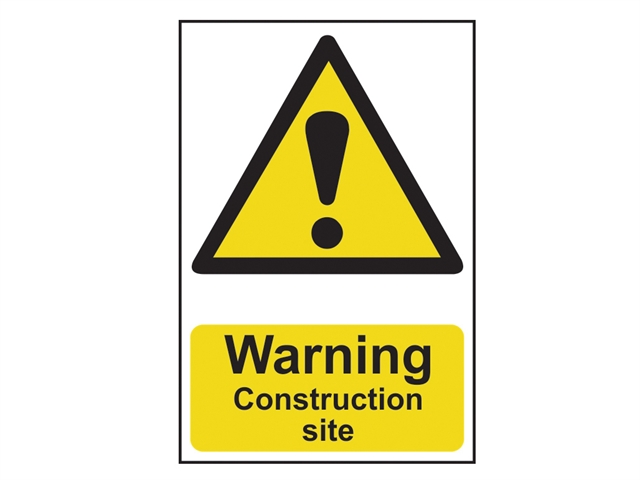 Scan Warning Construction Site - PVC 200 x 300mm