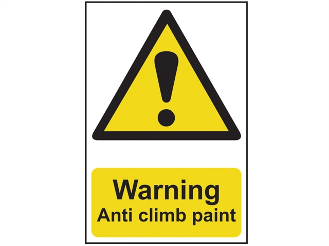 Scan Warning Anti Climb Paint - PVC 200 x 300mm