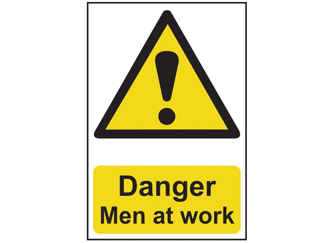 Scan Danger Men At Work - PVC 200 x 300mm