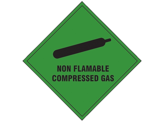 Scan Non Flammable Compressed Gas SAV - 100 x 100mm