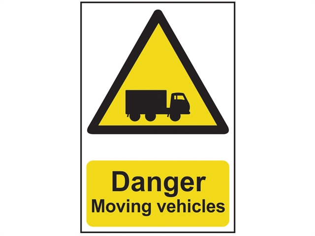 Scan Danger Moving Vehicles - PVC 400 x 600mm