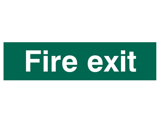 Scan Fire Exit Text Only - PVC 200 x 50mm