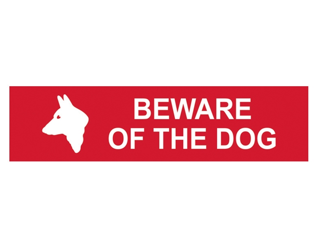 Scan Beware Of The Dog - PVC 200 x 50mm
