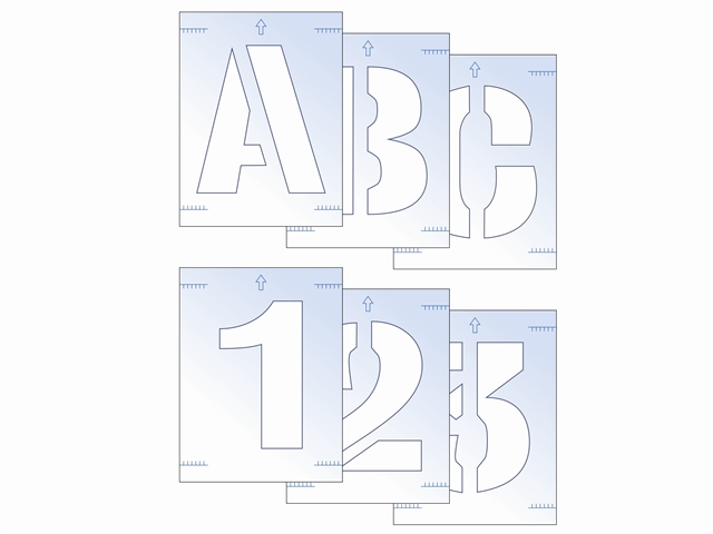 Scan Letter & Number Stencil Kit 50mm