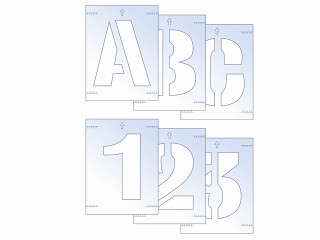 Scan Letter & Number Stencil Kit 100mm