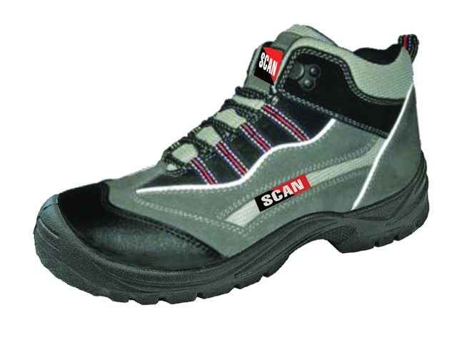 Scan Jaguar Grey Red Safety Hiker Boots UK 10 Euro 44