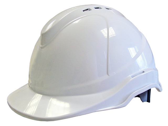 Scan Superior Safety Helmet White Ratchet Adjustment