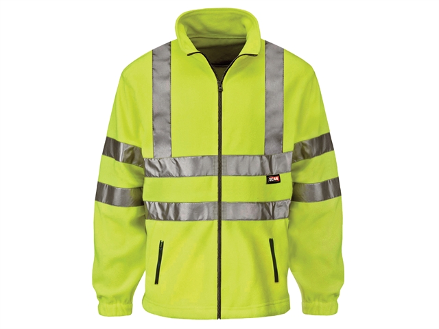 Scan Hi-Visibility Yellow Full Zip Fleece - L