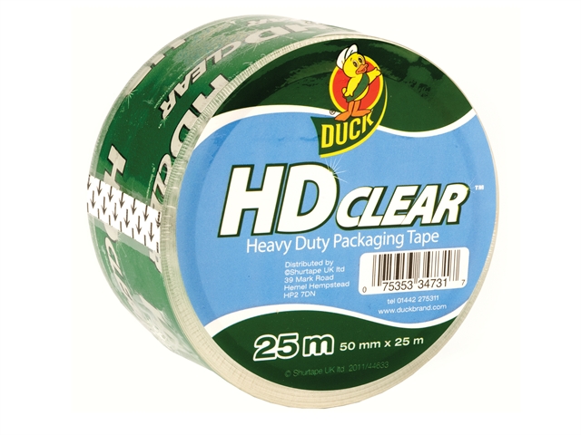 Shurtape Duck® Tape Packaging Heavy-Duty 50mm x 25m Clear