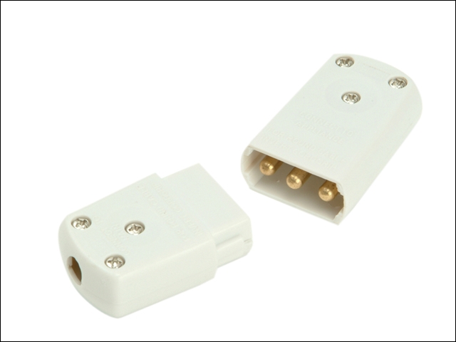 SMJ White 10A 3 Pin Plug & Socket