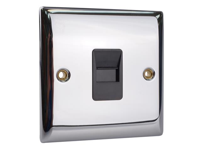 SMJ Secondary Telephone Outlet Chrome