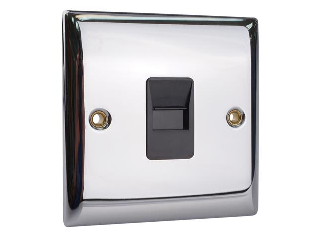 SMJ Secondary Telephone Outlet Chrome