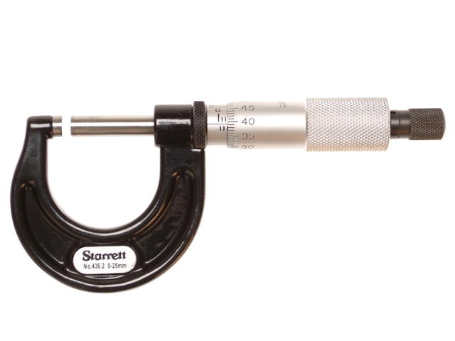 Starrett V436.2MXRL-25 Outside Micrometer 0-25mm Graduation 0.001mm