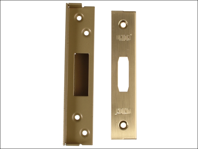 UNION StrongBOLT 2100 Mortice Deadlock Rebate Kit 26mm Polished Brass Box