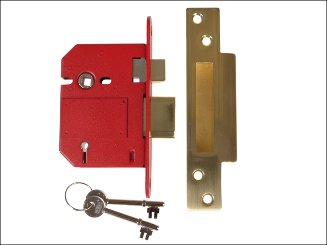 UNION StrongBOLT 2200S BS 5 Lever Mortice Sashlock Satin Brass 81mm Box