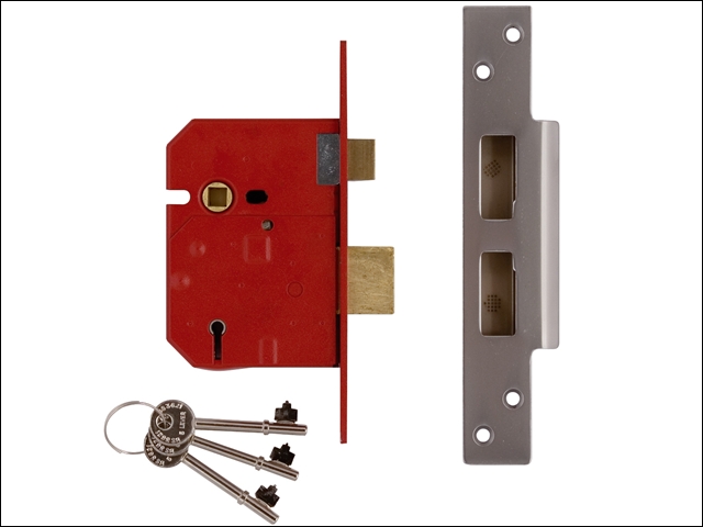 UNION 2234E 5 Lever BS Mortice Sashlock Plated Brass Finish 67mm 2.5in Box