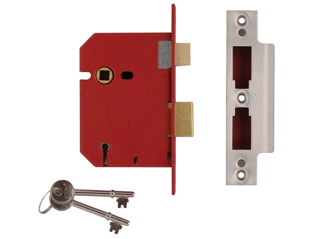 UNION 2201 5 Lever Mortice Sashlock Brass Finish 65mm 2.5in Visi