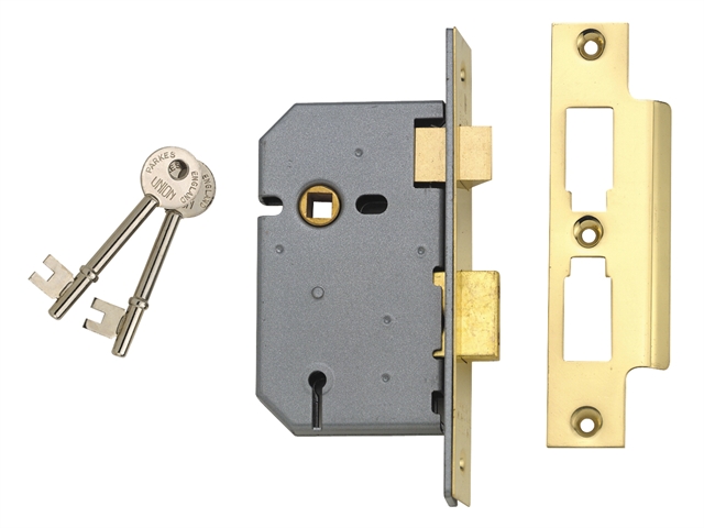 UNION 2277 3 Lever Mortice Sashlock Satin Chrome 65mm 2.5in Visi