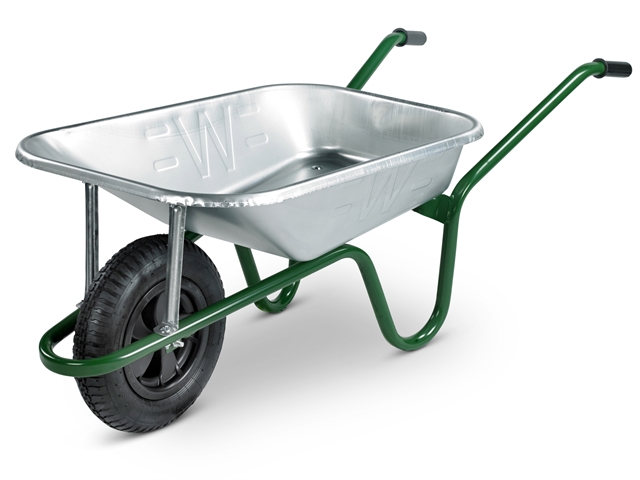 Walsall 85L Heavy-Duty Galvanised Builders Barrow MQ 15