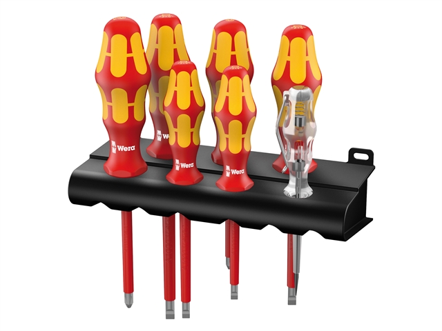 Wera Kraftform VDE Screwdriver Set of 7 4 x SL 2 x PZ 1 x Volt