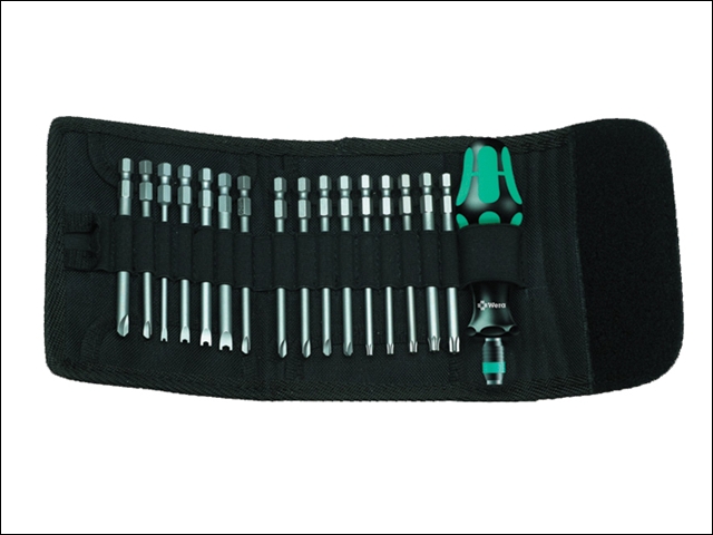 Wera Kompakt 61 Screwdriver Bit Holding General Kit of 17 Pouch