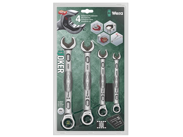 Wera Joker Combi Ratchet Spanner Set of 4 Metric