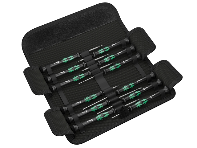 Wera Kraftform Micro Screwdriver Set 12: 5 Slot 2 PH 3 Hex 2 TX