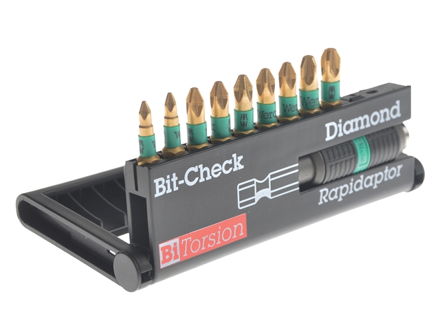 Wera Bit-Check Bitorsion Diamond Pozi Bit-Box of 10